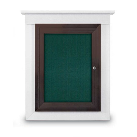 United Visual Products Sliding Glass Enclosed Letterboard, 72"x4 UV9008ACS-WHITE-BLUE